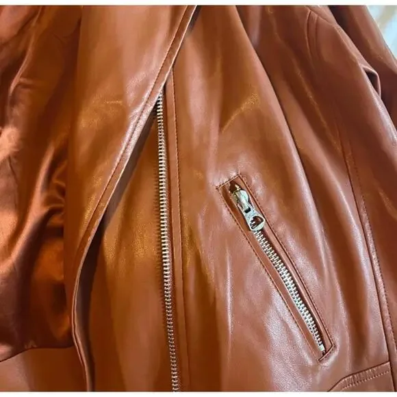 #459 - Torrid Faux Leather Motto Jacket - Picture 6 of 7